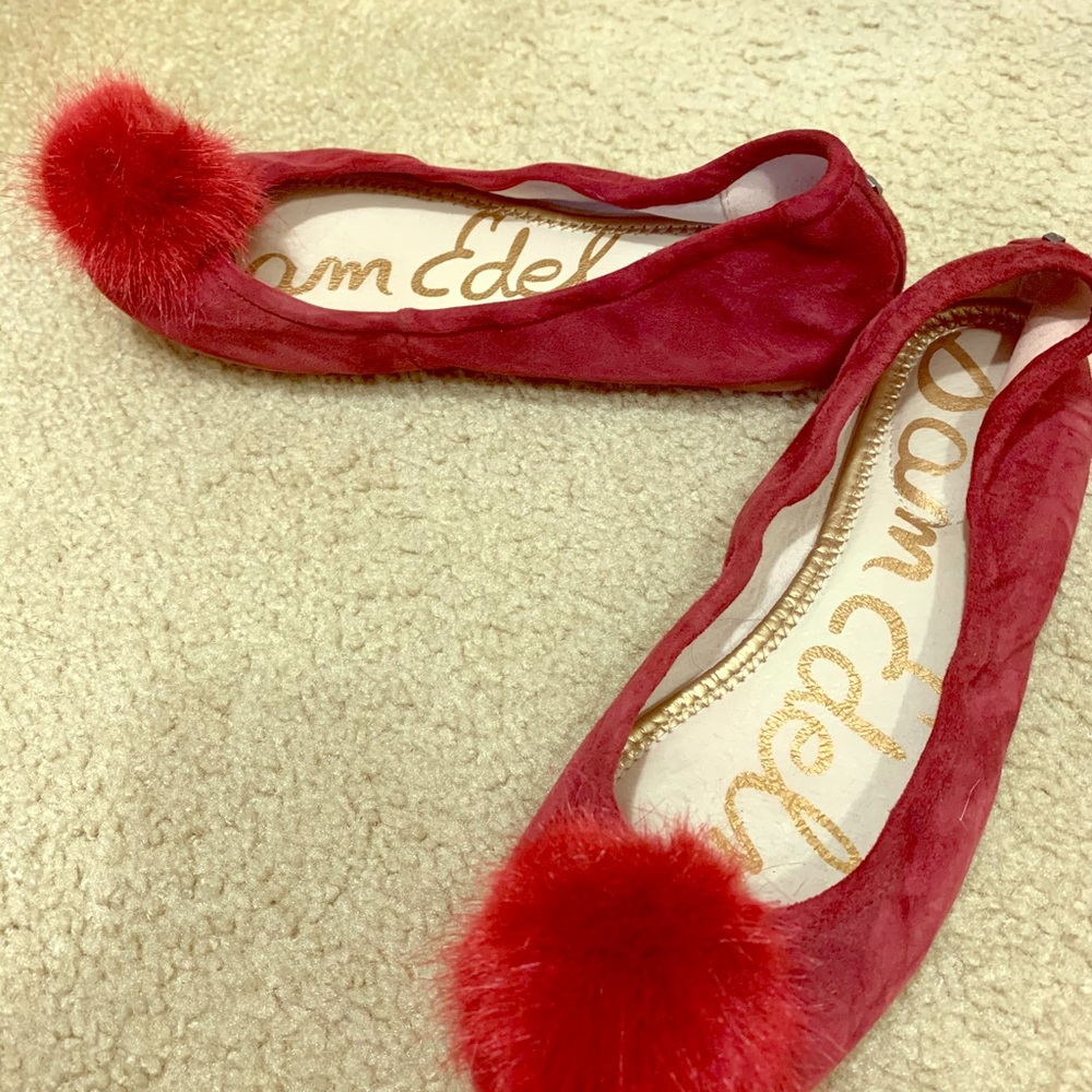 Sam Edelman red suede flat